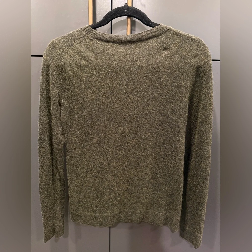 J.Crew Teddie Cotton-Wool Blend Crewneck Sweater Green Women’s XS